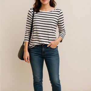 Calvin Klein Monochrome Striped Top